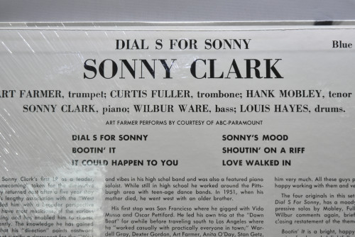 Sonny Clark [소니 클락] - Dial &quot;S&quot; For Sonny - 중고 수입 오리지널 아날로그 LP
