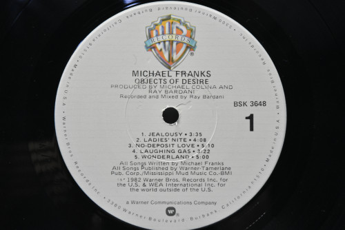 Michael Franks [마이클 프랭스] ‎- Objects Of Desire - 중고 수입 오리지널 아날로그 LP