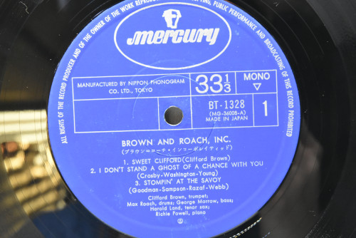 Brown And Roach Incorporated [클리포드 브라운, 맥스 로치] ‎- Brown And Roach Incorporated - 중고 수입 오리지널 아날로그 LP
