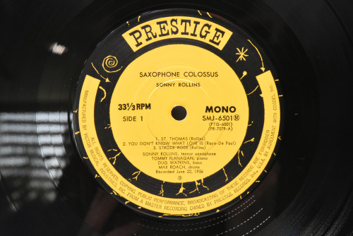 Sonny Rollins [소니 롤린스] ‎- Saxophone Colossus  - 중고 수입 오리지널 아날로그 LP