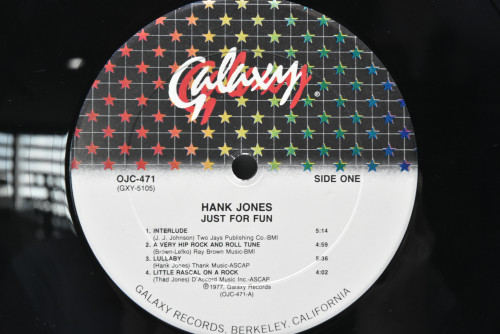 Hank Jones [행크 존스] ‎- Just For Fun (OJC)  - 중고 수입 오리지널 아날로그 LP
