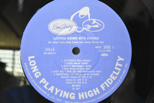 Clifford Brown [클리포드 브라운] - Clifford Brown With Strings - 중고 수입 오리지널 아날로그 LP