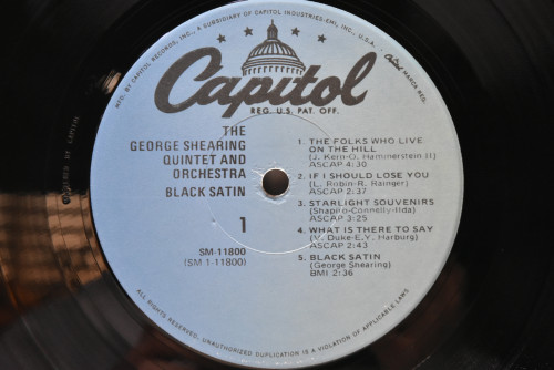 The George Shearing Quintet And Orchestra [조지 시어링] - Black Satin - 중고 수입 오리지널 아날로그 LP