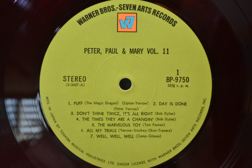 Peter, Paul And Mary [피터 폴 앤 메리] - Peter, Paul And Mary Vol.11 ㅡ 중고 수입 오리지널 아날로그 LP