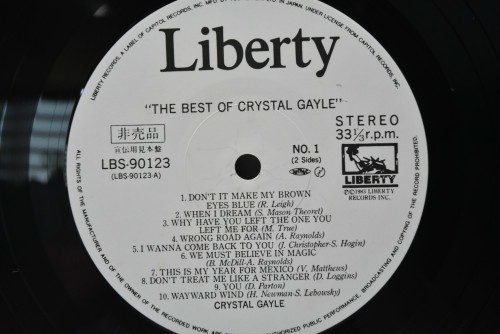 Crystal Gayle [크리스탈 게일] ‎- The Best of Crystal Gayle (Promo) - 중고 수입 오리지널 아날로그 LP