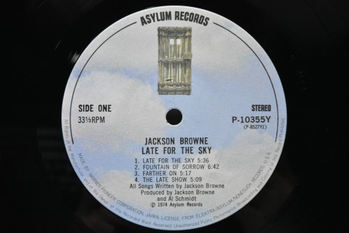 Jackson Browne [잭슨 브라운] ‎- Late For The Sky - 중고 수입 오리지널 아날로그 LP