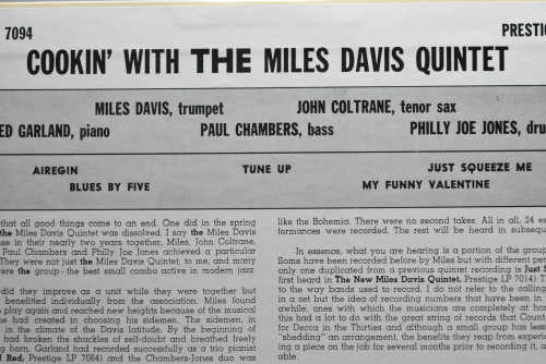 Miles Davis [마일스 데이비스] ‎- Cookin&#039; With The Miles Davis Quintet - 중고 수입 오리지널 아날로그 LP