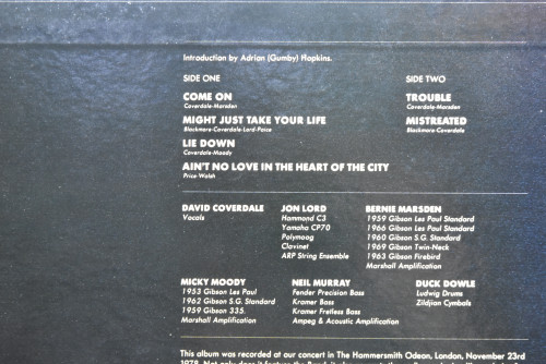 Whitesnake [화이트 스네이크] ‎- Live At Hammersmith - 중고 수입 오리지널 아날로그 LP