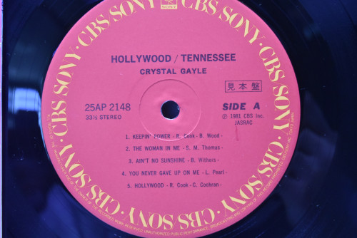 Crystal Gayle [크리스탈 게일] ‎- Hollywood, Tennessee (Promo) - 중고 수입 오리지널 아날로그 LP