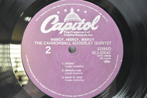 The Cannonball Adderley Quintet [캐논볼 애덜리] - Mercy,Mercy,Mercy! - Live At &quot;The Club&quot; - 중고 수입 오리지널 아날로그 LP