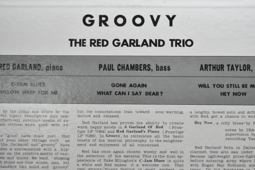 The Red Garland Trio [레드 갈란드] - Groovy - 중고 수입 오리지널 아날로그 LP