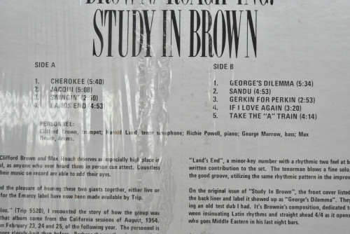 Clifford Brown / Max Roch [클리포드 브라운, 맥스 로치] - Study In Brown - 중고 수입 오리지널 아날로그 LP