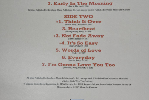 Buddy Holly [버디 홀리] - Rock &#039;N&#039; Roll Greats - 중고 수입 오리지널 아날로그 LP