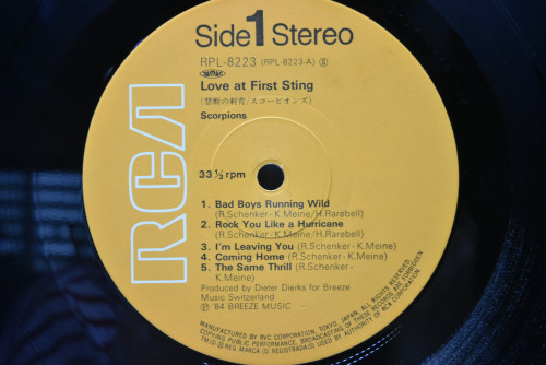 Scorpions [스콜피온스] ‎- Love At First Sting - 중고 수입 오리지널 아날로그 LP