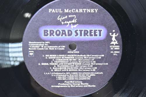 Paul McCartney [폴 맥카트니] - Give My Regards To Broad Street ㅡ 중고 수입 오리지널 아날로그 LP