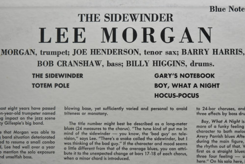 Lee Morgan [리 모건] ‎- The Sidewinder (KING) - 중고 수입 오리지널 아날로그 LP