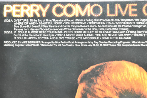 Perry Como [페리 코모] ‎- Perry Como Live On Tour - 중고 수입 오리지널 아날로그 LP