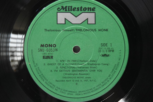 Thelonious Monk [델로니어스 몽크] - Thelonious Himself - 중고 수입 오리지널 아날로그 LP