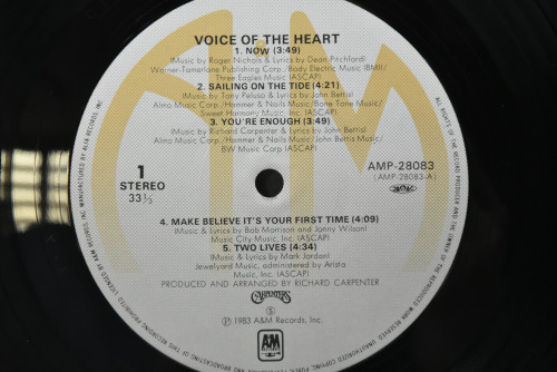 Carpenters [카펜터스] - Voice Of The Heart ㅡ 중고 수입 오리지널 아날로그 LP