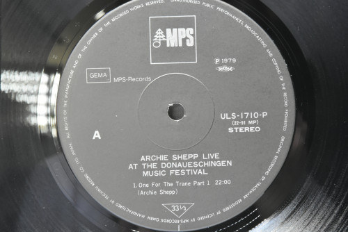 Archie Shepp [아치 쉐프] - Life At The Donaueschingen Music Festival - 중고 수입 오리지널 아날로그 LP