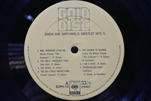 Simon &amp; Garfunkel [사이먼 앤 가펑클] - Greatest Hits 2 Gold Disc ㅡ 중고 수입 오리지널 아날로그 LP