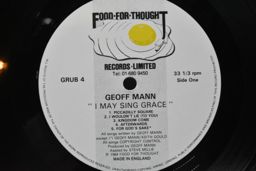 Geoff Mann [제프 만] - I May Sing Grace ㅡ 중고 수입 오리지널 아날로그 LP