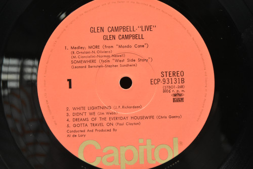 Glen Campbell [글렌 캠벨] - Live ㅡ 중고 수입 오리지널 아날로그 LP