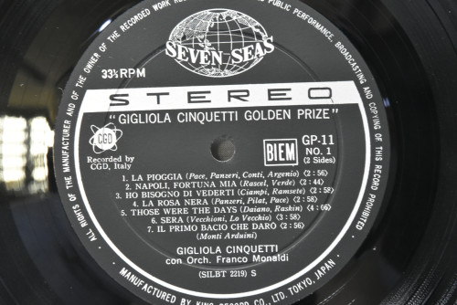 Gigliola Cinquetti [질리오라 칭게티] - Golden Prize ㅡ 중고 수입 오리지널 아날로그 LP
