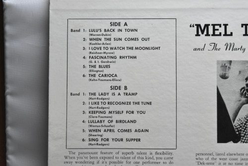 Mel Torme With The Marty Paich Dek Tette [멜 토메] ‎- Mel Torme And The Marty Paich &quot;Dek-tette&quot; - 중고 수입 오리지널 아날로그 LP