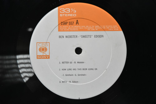 Ben Webster &amp; &quot;Sweets&quot; Edison [밴 웹스터] - Wanted To Do One Together - 중고 수입 오리지널 아날로그 LP