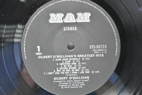 Gilbert O&#039;Sullivan [길버트 오 설리반] - Gilbert O&#039;Sullivan Greatest Hits ㅡ 중고 수입 오리지널 아날로그 LP