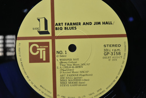 Art Farmer / Jim Hall [아트 파머, 짐 홀] - Big Blues - 중고 수입 오리지널 아날로그 LP