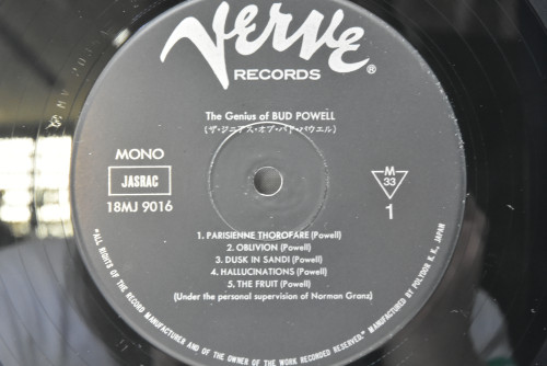 Bud Powell [버드 파웰] ‎- The Genius of Bud Powell - 중고 수입 오리지널 아날로그 LP
