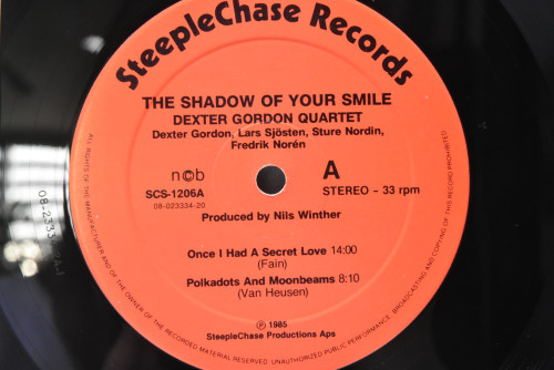 Dexter Gordon Quartet [덱스터 고든] ‎- The Shadow Of Your Smile - 중고 수입 오리지널 아날로그 LP