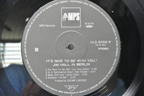 Jim Hall [짐 홀] - It&#039;s Nice To Be With You - 중고 수입 오리지널 아날로그 LP
