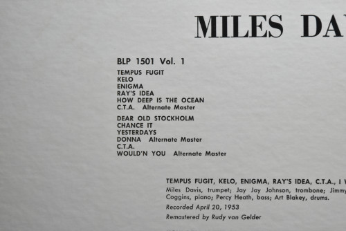 Miles Davis [마일스 데이비스] ‎- Volume 1 - 중고 수입 오리지널 아날로그 LP