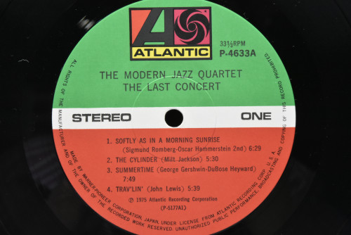The Modern Jazz Quartet [모던 재즈 쿼텟] ‎- The Last Concert - 중고 수입 오리지널 아날로그 LP