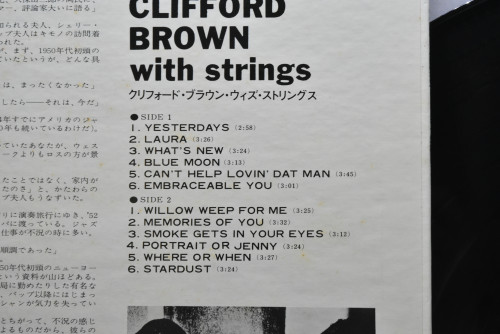 Clifford Brown [클리포드 브라운] ‎- Clifford Brown With Strings - 중고 수입 오리지널 아날로그 LP