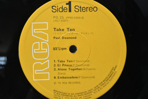 Paul Desmond [폴 데스몬드] ‎- Take Ten - 중고 수입 오리지널 아날로그 LP