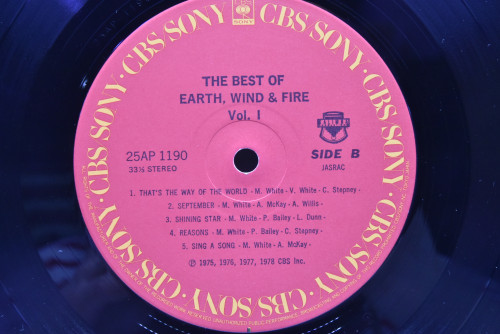 Earth, Wind &amp; Fire [어스 윈드 앤 파이어] - The Best Of Earth, Wind &amp; Fire Vol.1 ㅡ 중고 수입 오리지널 아날로그 LP