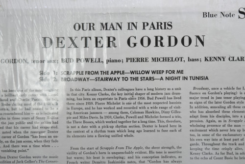 Dexter Gordon [덱스터 고든] - Our Man In Paris - 중고 수입 오리지널 아날로그 LP