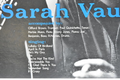 Sarah Vaughan [사라 본] ‎- Sarah Vaughan - 중고 수입 오리지널 아날로그 LP