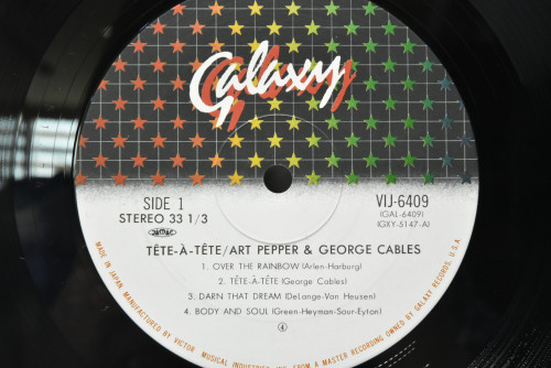 Art Pepper &amp; George Cables ‎- Tete-A-Tete - 중고 수입 오리지널 아날로그 LP