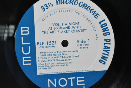 Art Blakey Quintet [아트 블레이키] ‎- A Night At Birdland, Volume 1 (KING) - 중고 수입 오리지널 아날로그 LP