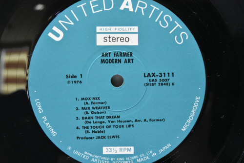 Art Farmer [아트 파머] ‎- Modern Art - 중고 수입 오리지널 아날로그 LP
