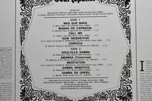 Oscar Peterson [오스카 피터슨] ‎- Soul Espanol (PROMO) - 중고 수입 오리지널 아날로그 LP