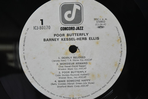 Barney Kessel And Herb Ellis [바니 케셀, 허브 앨리스] ‎- Poor Butterfly - 중고 수입 오리지널 아날로그 LP