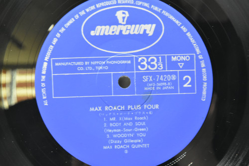 Max Roach [맥스 로치] ‎- +4 - 중고 수입 오리지널 아날로그 LP