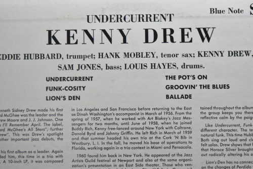 Kenny Drew [케니 드류] ‎- Undercurrent  - 중고 수입 오리지널 아날로그 LP