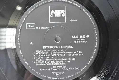Joe Pass [조 패스] ‎- Intercontinental - 중고 수입 오리지널 아날로그 LP